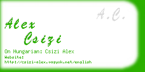 alex csizi business card